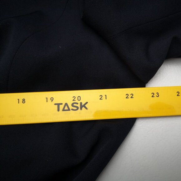 Talbots Ladies Size 20 Navy 1 Button Closure Lined Belted Long Blazer - Picture 8 of 10